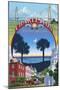 Charleston, South Carolina Town Views-Lantern Press-Mounted Art Print