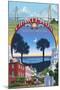 Charleston, South Carolina Town Views-Lantern Press-Mounted Art Print