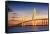 Charleston, South Carolina, USA at Arthur Ravenel Jr. Bridge.-SeanPavonePhoto-Framed Stretched Canvas