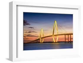 Charleston, South Carolina, USA at Arthur Ravenel Jr. Bridge.-SeanPavonePhoto-Framed Photographic Print