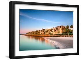 Charleston, South Carolina, USA at the Historic Homes on the Battery-Sean Pavone-Framed Premium Photographic Print