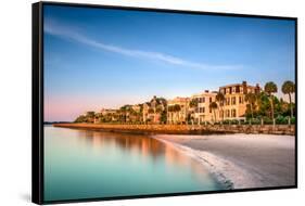 Charleston, South Carolina, USA at the Historic Homes on the Battery-Sean Pavone-Framed Stretched Canvas