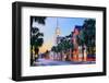 Charleston, South Carolina, USA Cityscape in the Historic French Quarter at Twilight.-Sean Pavone-Framed Photographic Print