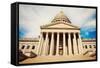 Charleston - State Capitol Building-benkrut-Framed Stretched Canvas