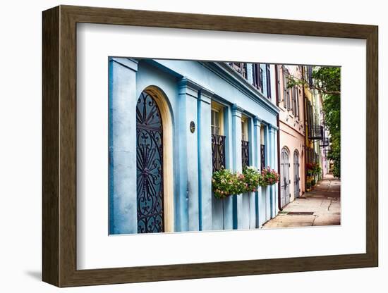 Charleston Street Colors, South Carolina-George Oze-Framed Photographic Print