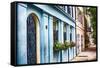 Charleston Street Colors, South Carolina-George Oze-Framed Stretched Canvas