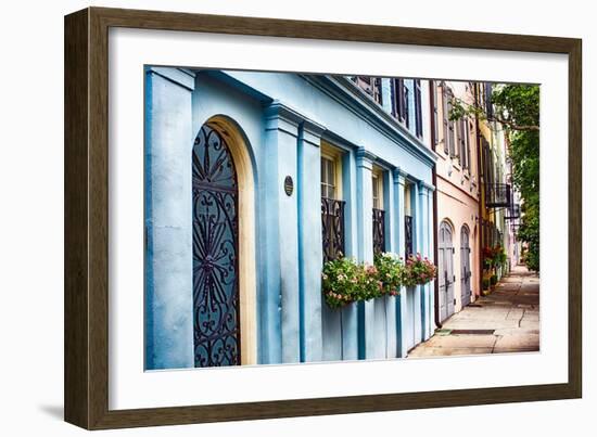 Charleston Street Colors, South Carolina-George Oze-Framed Photographic Print