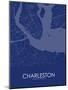 Charleston, United States of America Blue Map-null-Mounted Poster