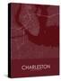 Charleston, United States of America Red Map-null-Stretched Canvas