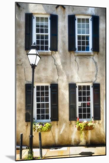 Charleston Windows And Lamp Post-George Oze-Mounted Photographic Print