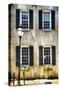 Charleston Windows And Lamp Post-George Oze-Stretched Canvas