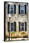 Charleston Windows And Lamp Post-George Oze-Framed Stretched Canvas
