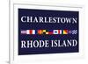 Charlestown, Rhode Island - Nautical Flags-Lantern Press-Framed Art Print