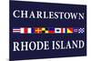 Charlestown, Rhode Island - Nautical Flags-Lantern Press-Mounted Art Print