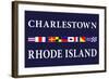 Charlestown, Rhode Island - Nautical Flags-Lantern Press-Framed Art Print