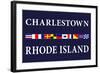 Charlestown, Rhode Island - Nautical Flags-Lantern Press-Framed Art Print
