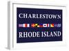 Charlestown, Rhode Island - Nautical Flags-Lantern Press-Framed Art Print