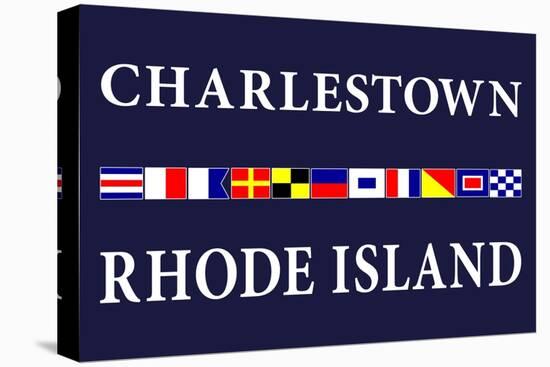 Charlestown, Rhode Island - Nautical Flags-Lantern Press-Stretched Canvas