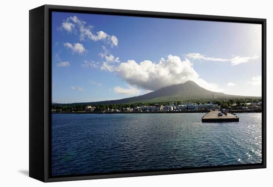 Charlestown with Mount Nevis in Background-Robert Harding-Framed Stretched Canvas