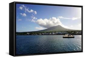 Charlestown with Mount Nevis in Background-Robert Harding-Framed Stretched Canvas