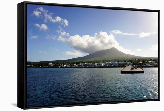Charlestown with Mount Nevis in Background-Robert Harding-Framed Stretched Canvas