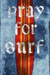 Pray For Surf, Surf Board-Charlie Carter-Framed Art Print