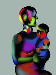 Mother and Child II-Charlie Chann-Laminated Giclee Print