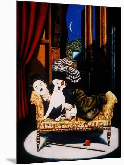 Charlie Chaplin and 'Scraps', 1992-Frances Broomfield-Mounted Giclee Print