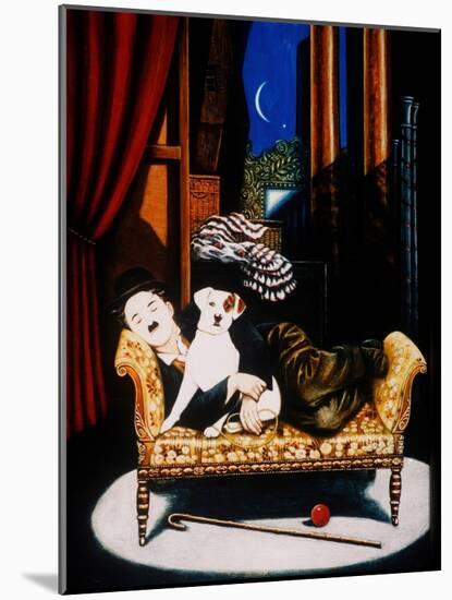 Charlie Chaplin and 'Scraps', 1992-Frances Broomfield-Mounted Giclee Print