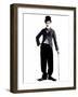 Charlie Chaplin as the 'Little Tramp' character, ca. 1925-null-Framed Photo