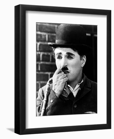 Charlie Chaplin. "City Lights" 1931, Directed by Charles Chaplin-null-Framed Photographic Print