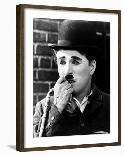 Charlie Chaplin. "City Lights" 1931, Directed by Charles Chaplin-null-Framed Photographic Print