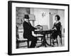 Charlie Chaplin Directing Actress Sophia Loren in Scene from Movie "A Countess from Hong Kong"-Alfred Eisenstaedt-Framed Premium Photographic Print