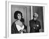 Charlie Chaplin Directing Actress Sophia Loren in Scene from Movie "A Countess from Hong Kong"-Alfred Eisenstaedt-Framed Premium Photographic Print