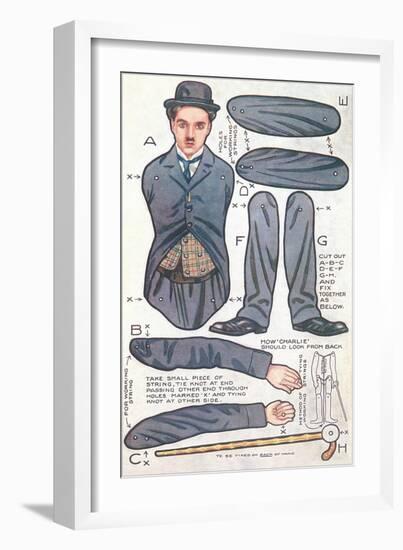 Charlie Chaplin Doll-null-Framed Art Print