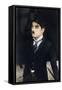 Charlie Chaplin, English and American Actor and Comedian, 1928-null-Framed Stretched Canvas