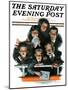 "Charlie Chaplin Fans" Saturday Evening Post Cover, October 14,1916-Norman Rockwell-Mounted Giclee Print