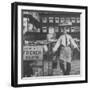 Charlie Chaplin in Film "Dough and Dynamite"-null-Framed Premium Photographic Print