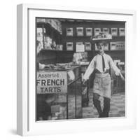 Charlie Chaplin in Film "Dough and Dynamite"-null-Framed Premium Photographic Print