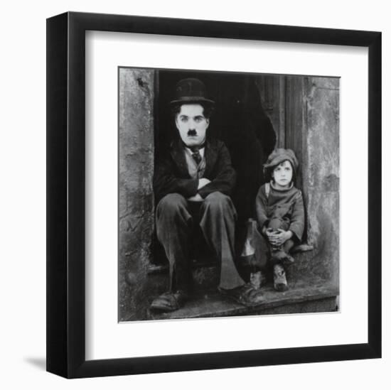 Charlie Chaplin in The Kid-null-Framed Art Print