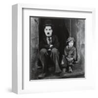 Charlie Chaplin in The Kid-null-Framed Art Print