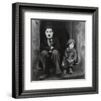 Charlie Chaplin in The Kid-null-Framed Art Print