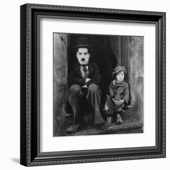 Charlie Chaplin in The Kid-null-Framed Art Print