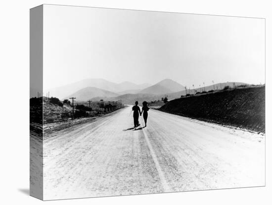 Charlie Chaplin, Paulette Goddard. "The Masses" 1936, "Modern Times" Directed by Charles Chaplin-null-Stretched Canvas