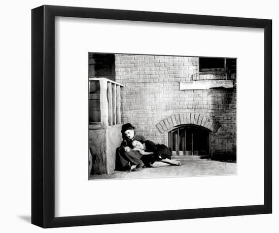 Charlie Chaplin, Paulette Goddard. "The Masses" 1936, "Modern Times" Directed by Charles Chaplin-null-Framed Photographic Print