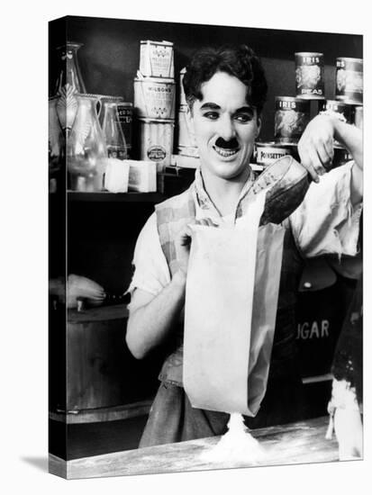 Charlie Chaplin. "Shop" 1916, "The Floorwalker" Directed by Charles Chaplin-null-Stretched Canvas