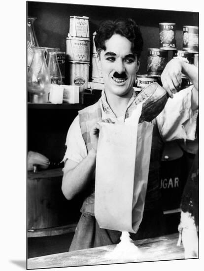 Charlie Chaplin. "Shop" 1916, "The Floorwalker" Directed by Charles Chaplin-null-Mounted Photographic Print