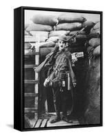 Charlie Chaplin, Shoulder Arms, 1918-null-Framed Stretched Canvas
