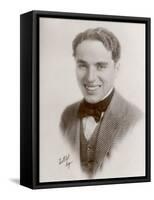 Charlie Chaplin (Sir Charles Spencer) English Comedian and Actor as Himself-null-Framed Stretched Canvas