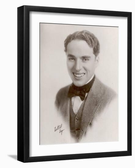 Charlie Chaplin (Sir Charles Spencer) English Comedian and Actor as Himself-null-Framed Photographic Print